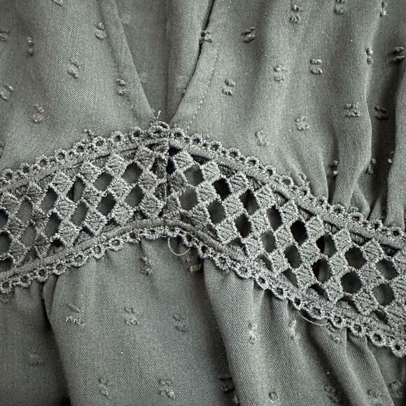 Amazon black eyelet maxi dress size L - Picture 4 of 11